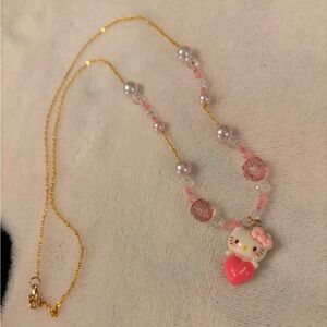 Super cute y2k Sanrio hello kitty HANDMADE necklace!